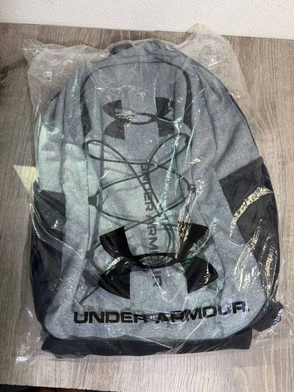 Under Armour Gray and Black Logo Backpack